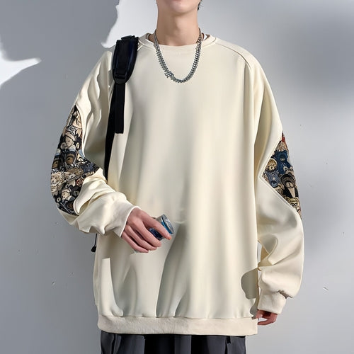 Sudadera Oso Bordado Estilo Chino — Patchwork Único