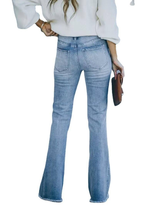 DenimDare™ Jeans Acampanados Tiro Alto — Slim Fit