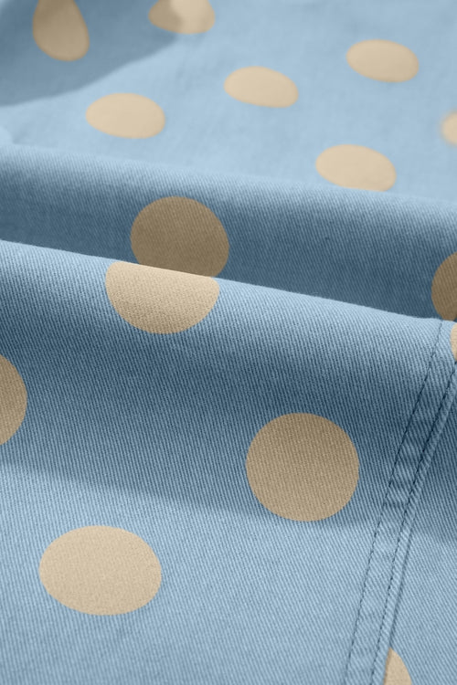 Jeans Barrel Leg Lunares con Lazo — Denim Tendencia